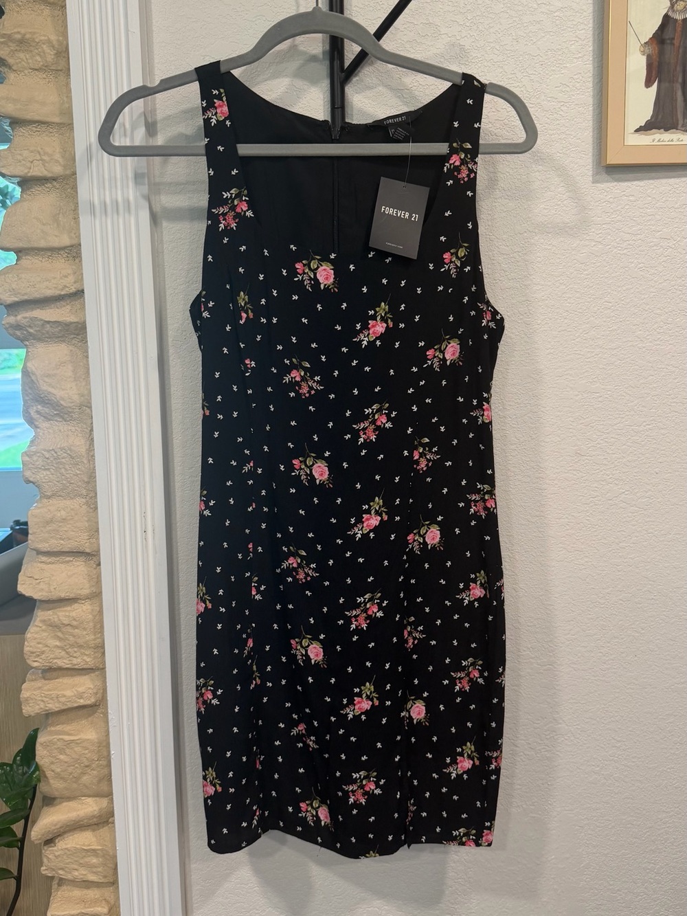 Forever 21 Black Floral Mini Dress